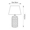 Lampka stołowa nocna ceramiczna abażurowa nowoczesna designerska dekoracyjna Bobble & Ikat 116385 ENDON 